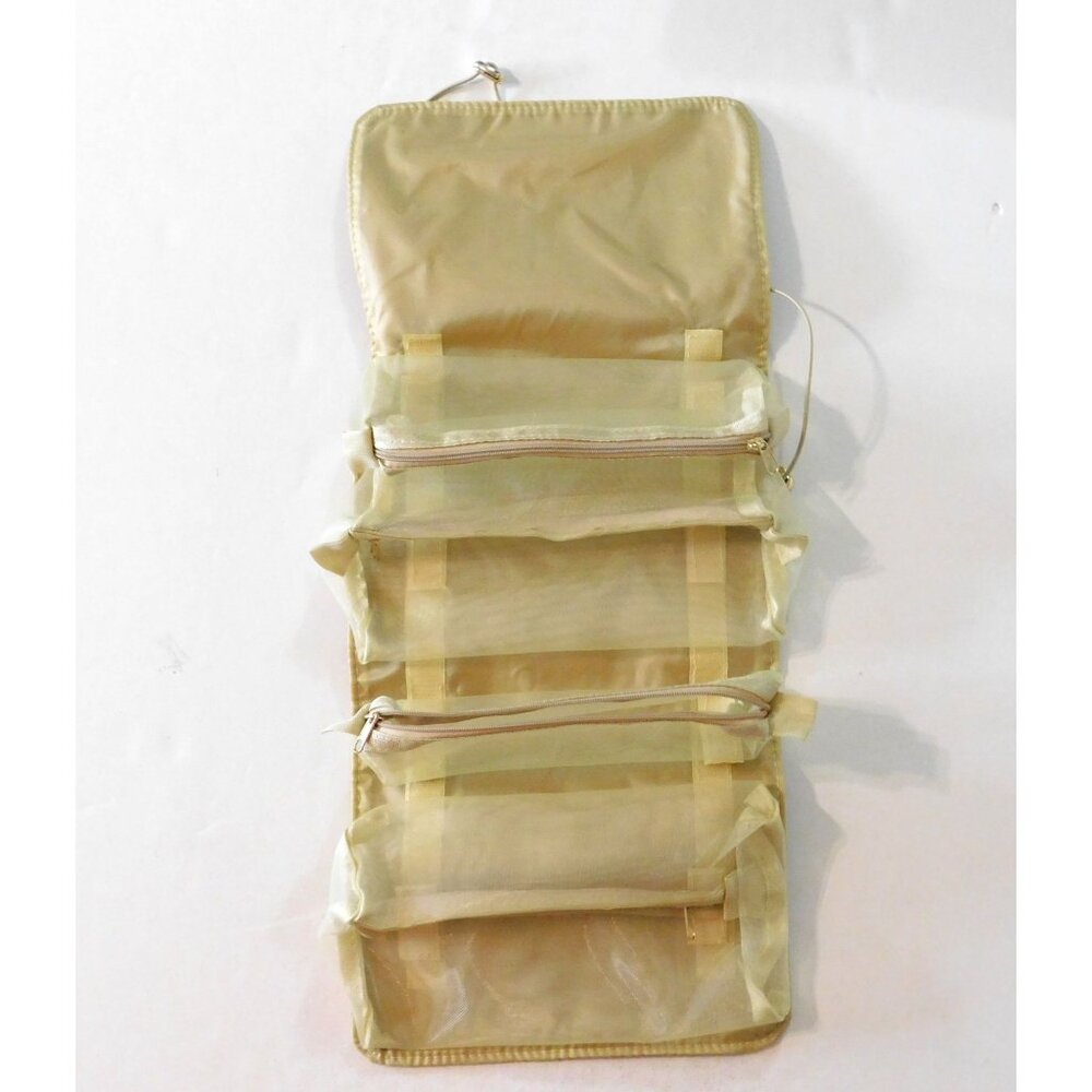 L'Bri Gold Cosmetic Bag Travel Organizer 4 Removable Mesh Makeup Pouches - Picture 6 of 6